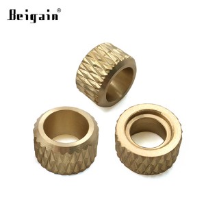 Custom CNC Precision Machining Brass End Cap With Knurling 